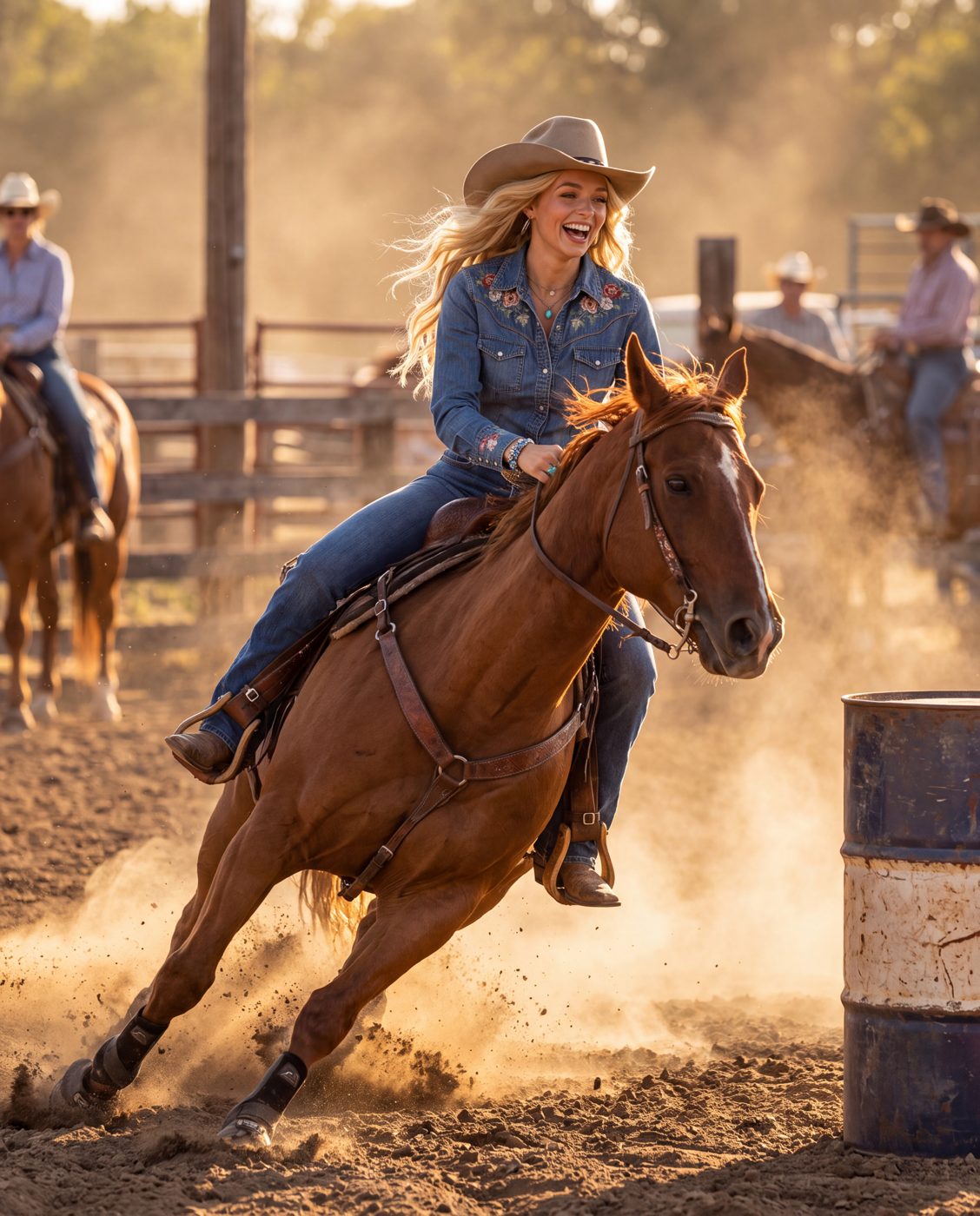 Lottie McCall, barrel racing